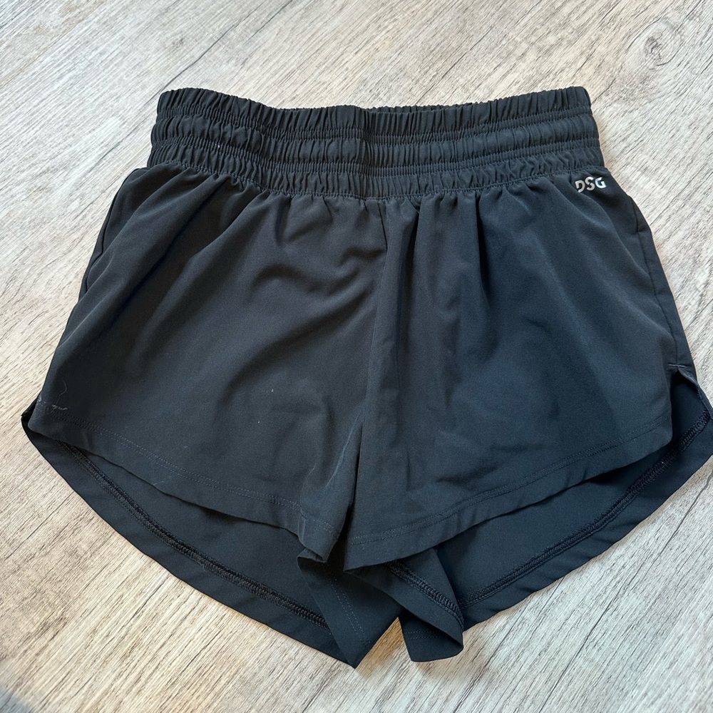 DSG Women's Black Double-Layer Athletic Shorts